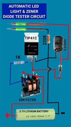 automatic multi voltage led tester circuit#shorts #ledtester