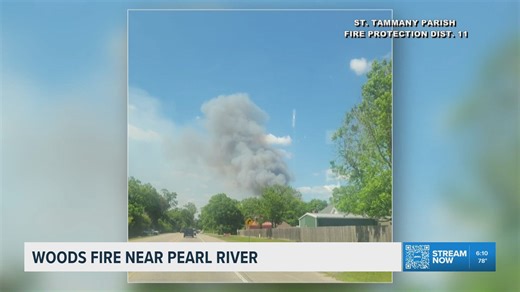 Firefighters battle woods fire near Pearl River in St. Tammany Parish