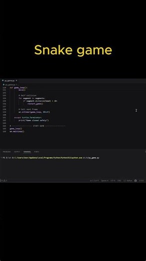 Create Snake Game in Python Using Turtle