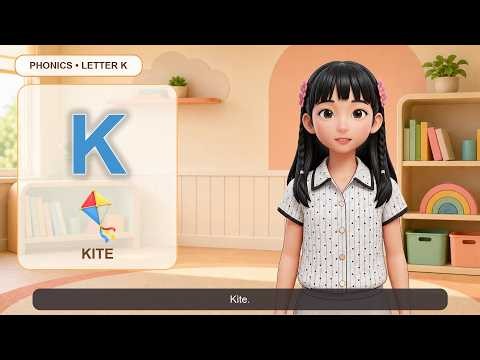 Learn the Letter K | Phonics for Kids: K Says /k/ | Kite