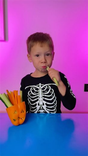 🎃 Healthy Halloween Treats! A Yummy Surprise for Kids! 💛 #kids #shorts