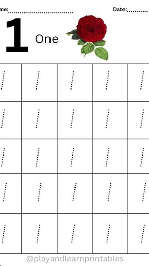 Number Tracing and Recognition worksheets ‪@PlayandLearnPrintables‬ #printables #tracing #math