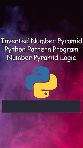 Inverted Number Pyramid Pattern in Python | Pattern Programming #coding #python