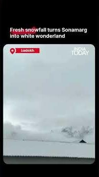 Kashmir’s Sonamarg Covered In Snow After Freshfall Near Zojila #kashmir #snowfall #zojilapass