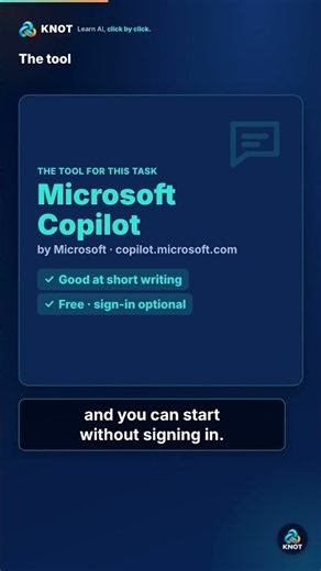 Send a Short Message with Microsoft Copilot | KNOT