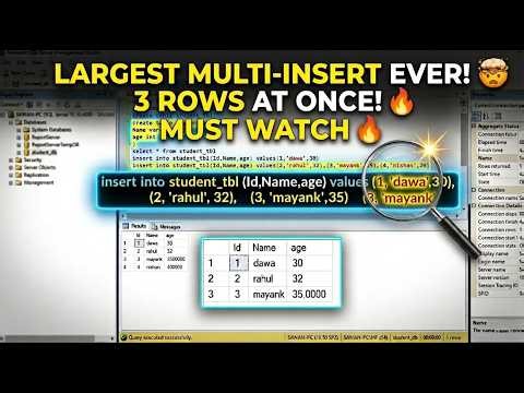 How to Insert Multiple Rows in SQL Server with ONE Query! 🚀