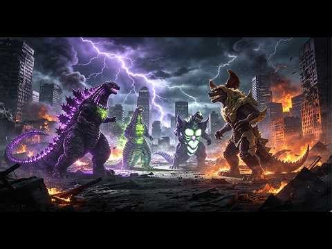 Duo Godzilla Vs Red King & King Caesar The ultimate showdown - animal revolt battle simulator