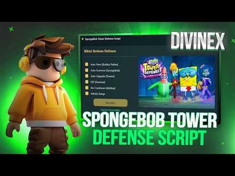SpongeBob Tower Defense Script (PASTEBIN 2026)(AUTO UGRADE, AUTO SKIP, AUTO NEXT GAME ios/android/pc