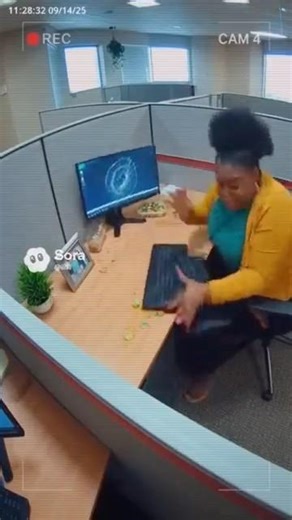Office Employees Destroy Their Computer Setup