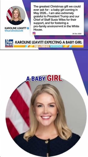 Karoline Leavitt makes Christmas announcement, thanking Trump for 'pro-family' WH #foxnews #news