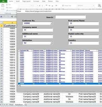 Excel VBA Create a database with a search engine yourself This is how this program is created