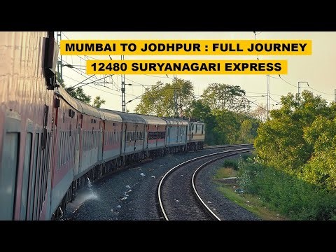 Mumbai To Jodhpur : Full Journey : 12480 Bandra Terminus - Jodhpur Suryanagari Express
