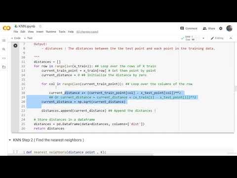 Implement the KNN algorithm from scratch