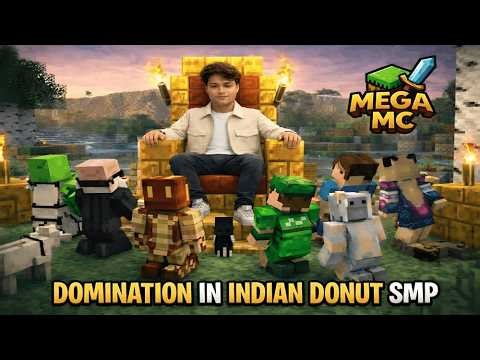 🔴 LIVE – Dominating INDIAN Donut SMP… They're NOT Ready 😈 | MegaMC #donutsmp #minecraft