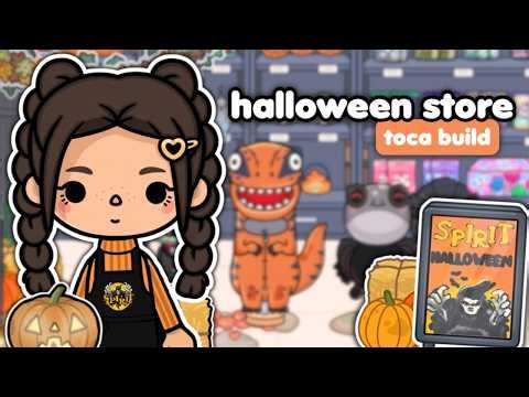 Building a SPIRIT HALLOWEEN For Costumes In Toca Boca World! 👻🧡