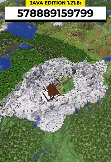 Minecraft mansion village mountain circle seed with rare world generation