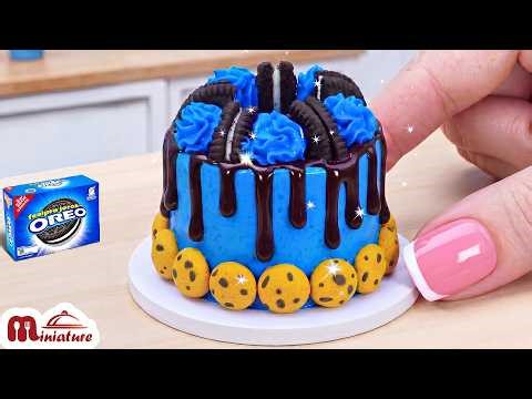 💙 So Beautiful Mini Blue OREO Drip Cake Decorating Ideas | ASMR Cooking Mini Food
