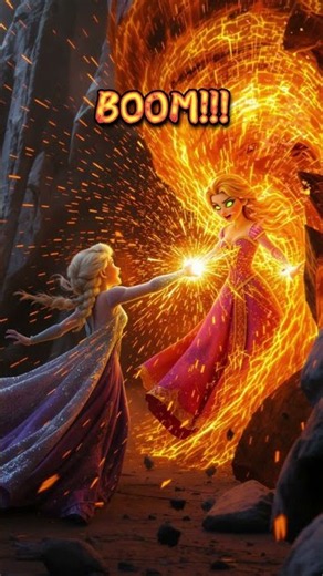 Elsa vs Rapunzel: Epic Comic Battle! ❄️🔥 #shorts