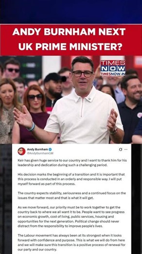 Andy Burnham Next UK PM? Labour Heavyweight Confirms Bid To Replace Starmer #shorts