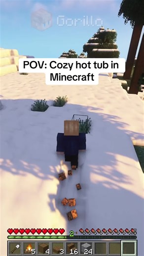 Cozy Hot Tub Building Tutorial in Minecraft