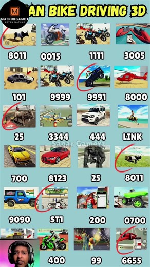 All Real code 💥 Indian bike driving 3d all new cheat code update + plugin cheat code 8056