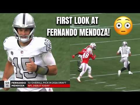 Fernando Mendoza NFL DEBUT Vs Patriots 🔥 Raiders Vs Patriots 2026 highlights