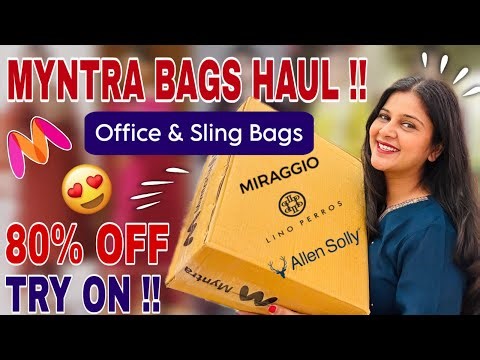 HUGE MYNTRA BAGS HAUL😍 | Starting ₹600😱 | Luxury Bags on Budget?!👜| Mirragio, H&M & More #myntra