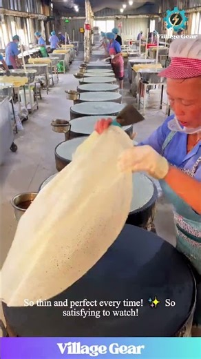 Look at This ARMY of Pancake Makers!🤯 An ENDLESS Production Line of Giant, Perfect Crepes! #pancake