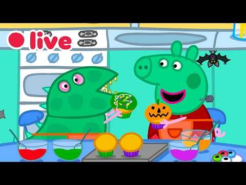🔴 LIVE: Peppa Pig at HALLOWEEN! 👻 Peppa & Baby Evie’s Spookiest Adventures 🎃 | FULL Episodes | 4K