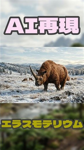 【衝撃】AIで絶滅した生き物を動かしてみた（エラスモテリウム）