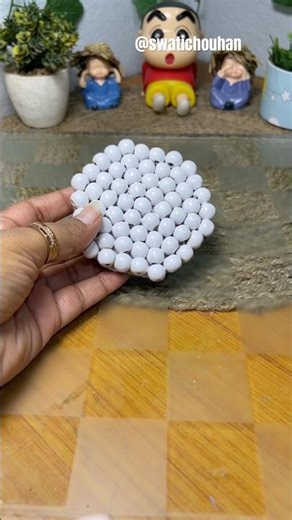 Diy pinterest inspired coaster | diy tea coaster #diy #diyideas #craft #craftaddict #craftee #shorts