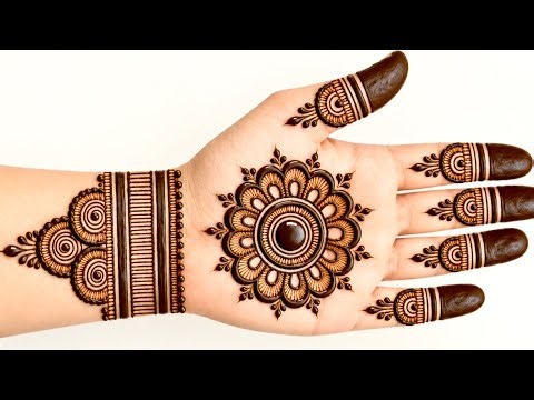 Very easy Simple Mehndi design | Mandala Mehndi design | front hand mehandi design |Mehndi ki design