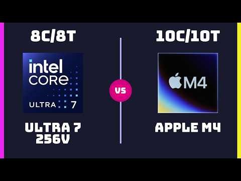 Intel Core Ultra 7 256V vs Apple M4 (10-Core) – CPU Comparison
