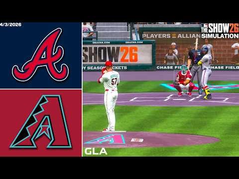 Braves vs. Diamondbacks Simulation | 4/3/26 | MLB The Show 26 PS5 Gameplay