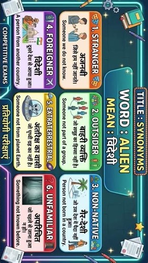 ALIEN SYNONYMS BY #TRICKSWALIPUNAM #VOCABULARY #tricks