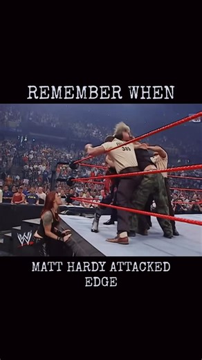 RememberWhenWWE on Instagram: "On the July 11, 2005 episode of Monday Night Raw, Matt Hardy made a shocking return by ambushing Edge—first attacking him backstage and then again during Edge’s match with Kane. Hardy blasted Edge (calling him by his real name, “Adam”) and blamed both him and Lita for their actions, creating one of the most heated and memorable confrontations of that year’s programming. The segment was so intense that fans weren’t sure if it was scripted or real, and it instantly r