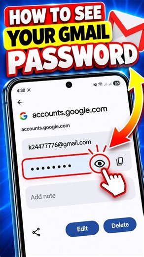 How To See Your Gmail Password (2026) | Find Saved Google Password #shorts #gmail