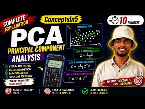 Principal Component Analysis (PCA) Made Easy 🔥 Step-by-Step + Numericals