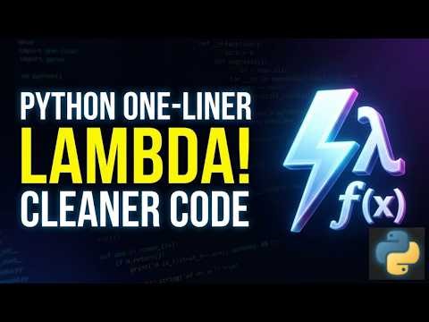 Python Lambda Function Explained (Syntax, Map, If, Examples) – Beginner Tutorial