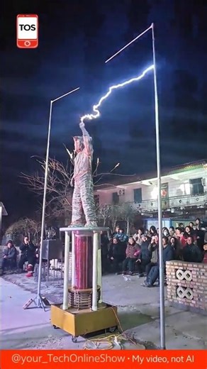 TESLA lightning show ⚡🧠🔥 #shorts #technology #innovation