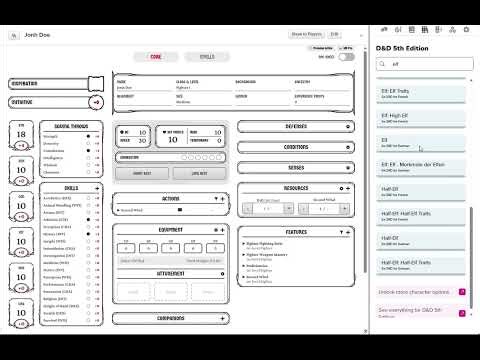Character Creation Using Compendium Content