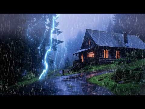 Perfect Rain Sounds For Sleeping - 99% Sleep BETTER - Relaxing Rainstorm Sounds, Study, ASMR