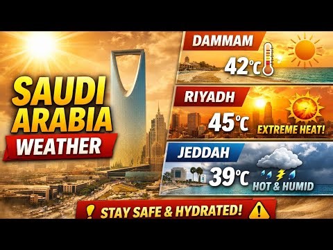 Saudi Arabia Weather Update Today | Dammam, Riyadh & Jeddah Weather Forecast | Extreme Heat Alert