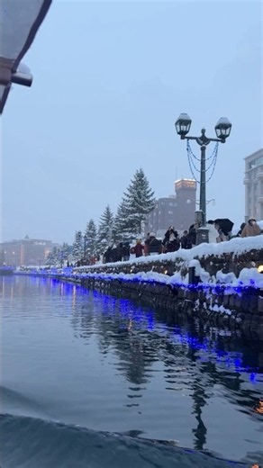 A Magical Snowy Boat Ride in Hokkaido, Japan | #japan #hokkaido #otaru #japantravel #shorts