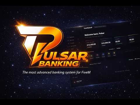 Pulsar Banking | Banking System | Loans, Investments, Cards, Credit Score & More [ESX/QBCore]