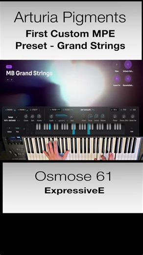 Big Synth Strings 🎻 | Arturia Pigments + Osmose MPE #pigments #osmose #sounddesign #strings