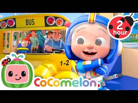 JJ Sings The Wheels on the Bus | CoComelon Nursery Rhymes & Kids Songs | 2 HOURS | After School Club