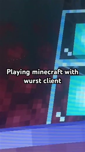 Playing minecraft with wurst client