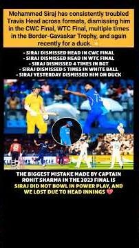 Mohammed Siraj has consistently troubled Travis Head across formats, dismissing him in the CWC Final