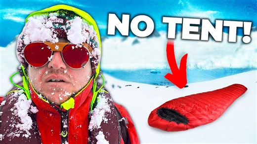 Slept on snow in Antarctica – no tent, 40 knot winds
